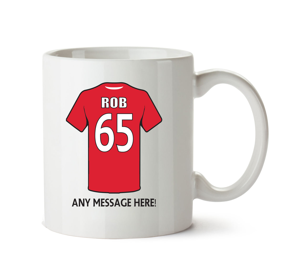 Liverpool Football Team Mug - Personalised Birthday Age and Name – printed mug product image 1