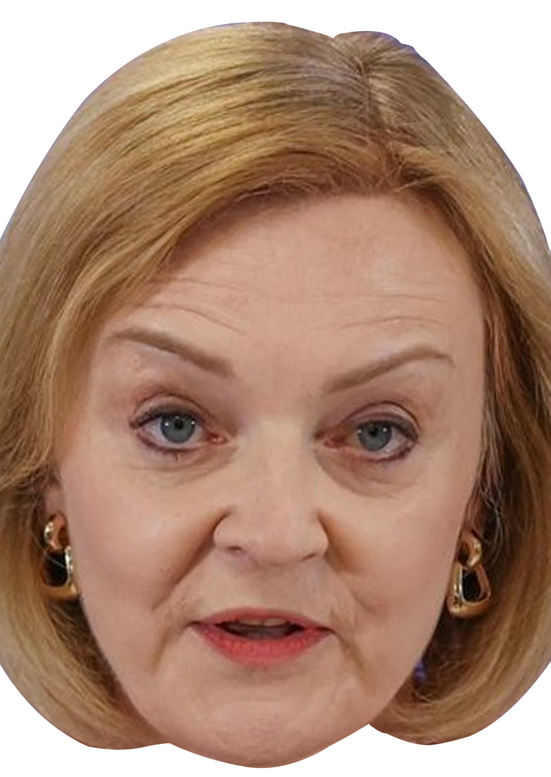Liz Truss 2022 Cardboard Celebrity Face Mask Prime Minister Party Mask