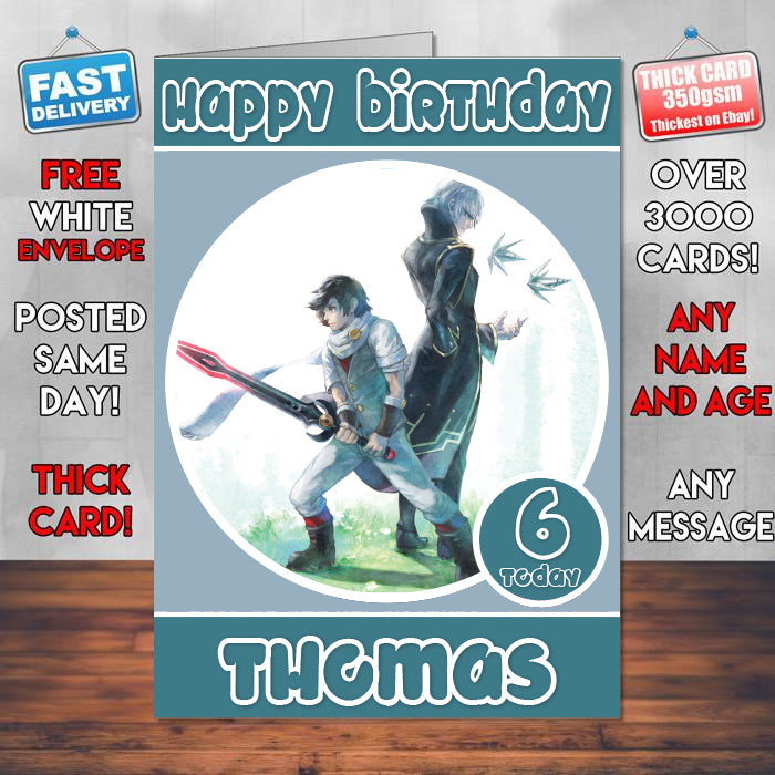 Lost Sphear Inspired Style Game Kids Inspired Birthday Card (SA)