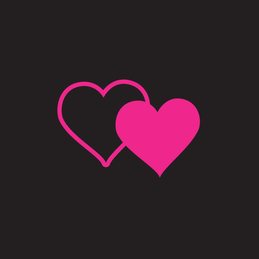 Love Hearts Novelty Vinyl Car Sticker
