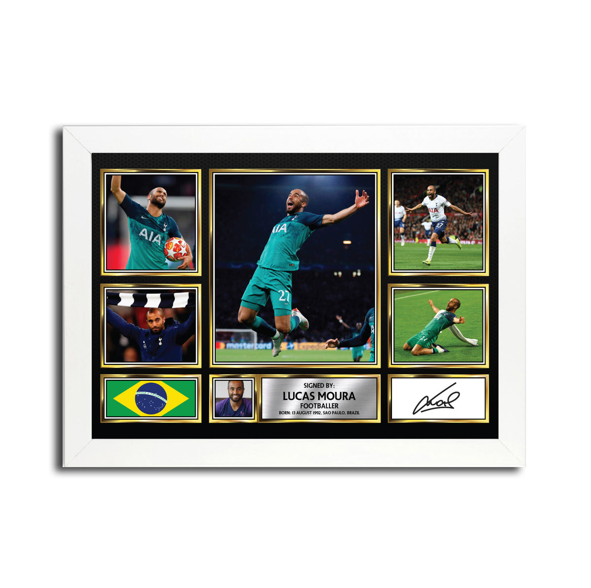 Lucas Moura MC1633 Printed Signature Football Poster