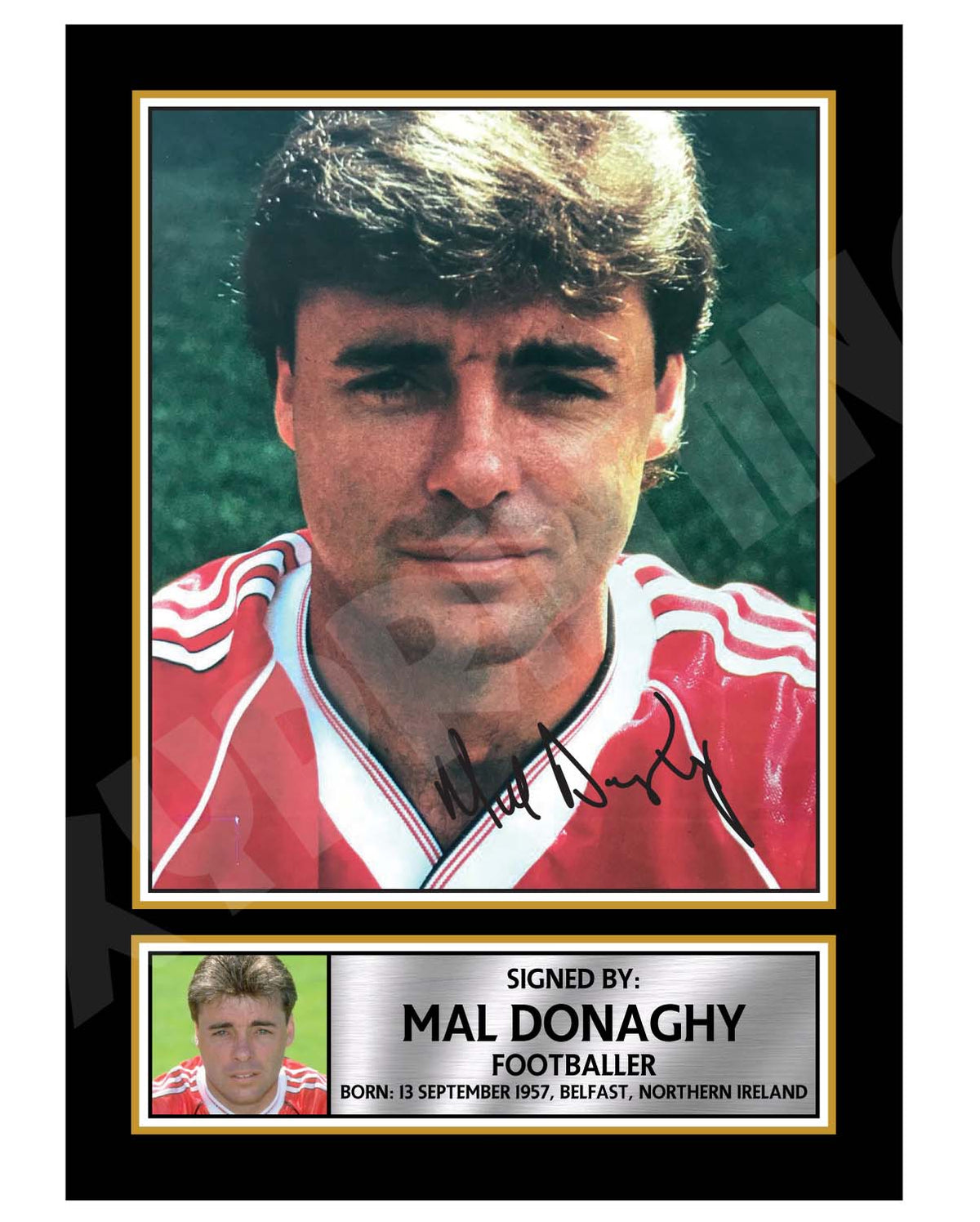 MAL DONAGHY 2 Limited Edition Football Player Signed Print - Football