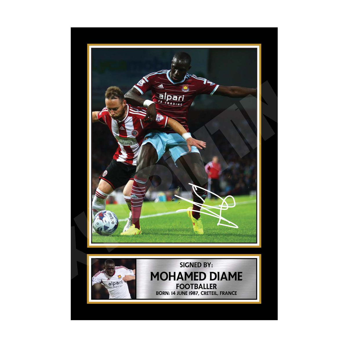 MOHAMED DIAME (1) Football Player Printed Signature Print – Mohamed Diame Football Player Printed Signature Print – A1 Print Only
