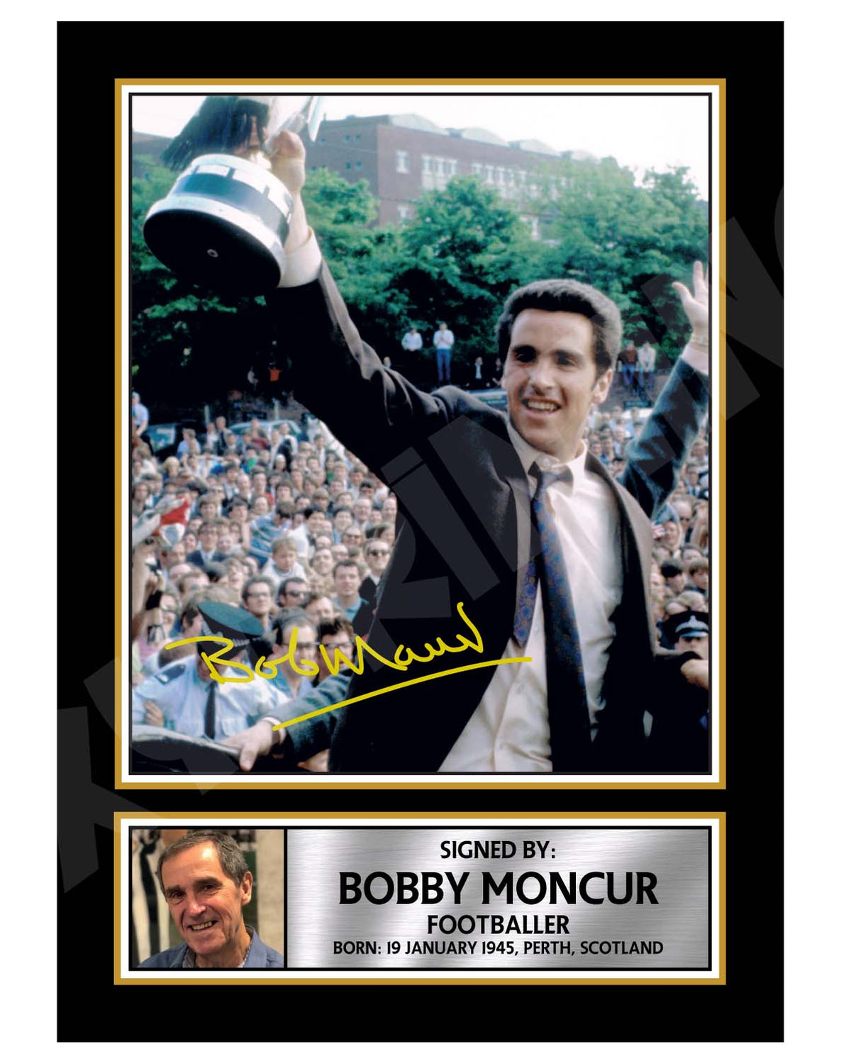 MONCUR 2 Football Player Printed Signature Print β A1 Print Only