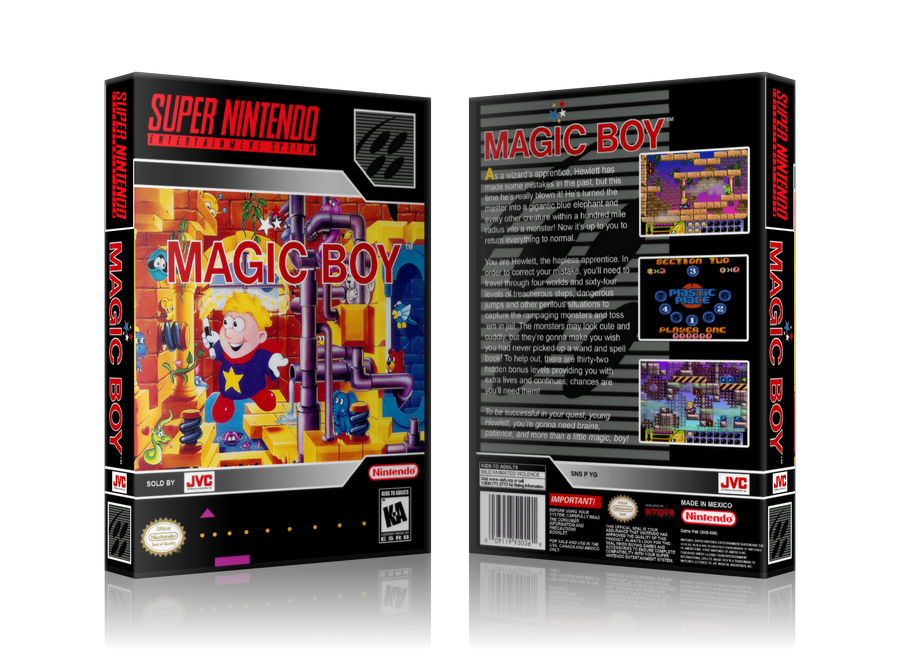 Magic Boy Replacement Nintendo SNES Game Case Or Cover β SNES Replacement Game case product image 1