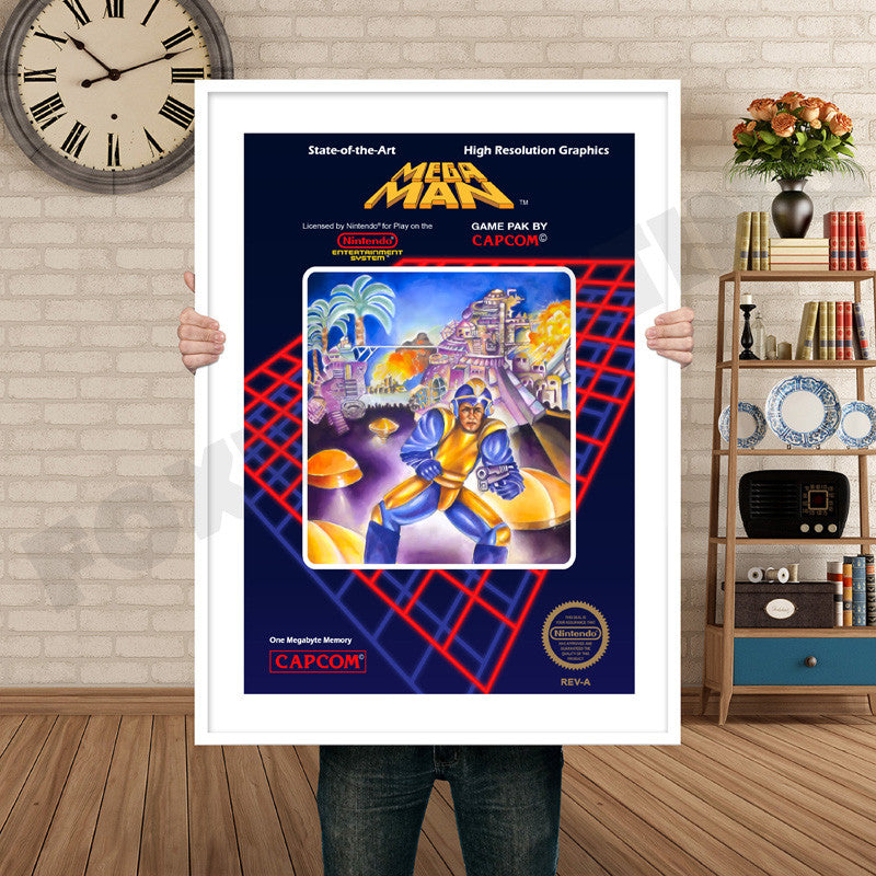 Mega Man 1 Retro GAME INSPIRED THEME Nintendo NES Gaming A4 A3 A2 Or A1 Poster Art 384