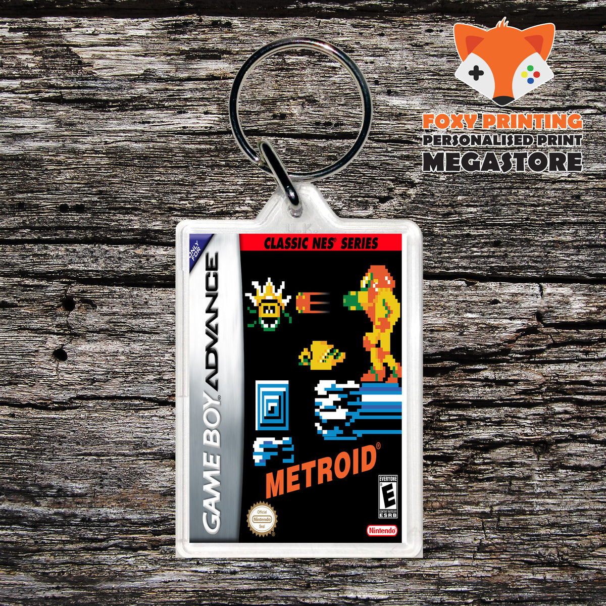 Metroid Retro Gaming Keyring