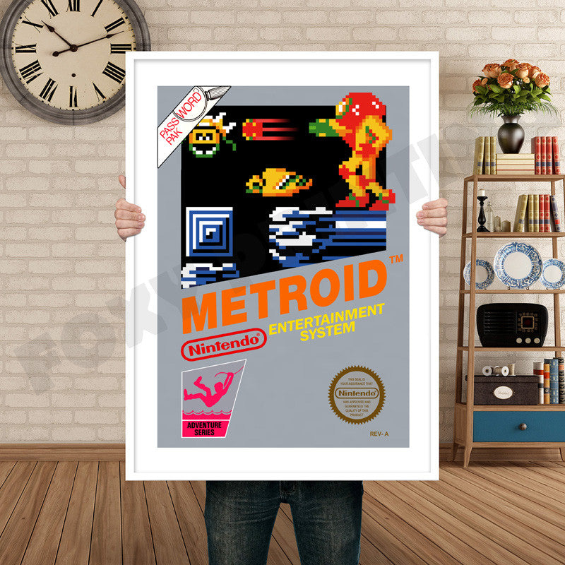 Metroid Retro GAME INSPIRED THEME Nintendo NES Gaming A4 A3 A2 Or A1 Poster Art 395 – Metroid Retro Game Inspired Theme Nintendo NES Gaming