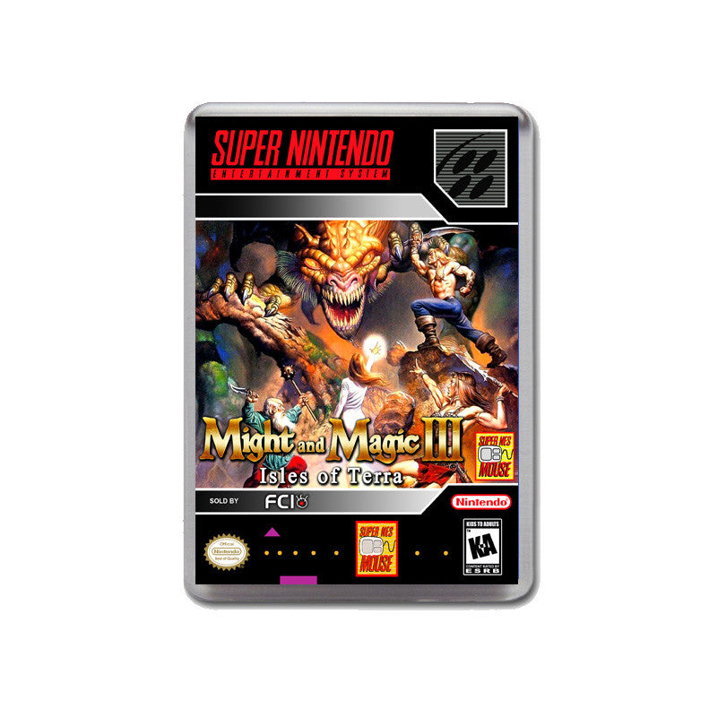 Might And Magic Iii - Isles Of Terra - SNES GAME inspired Retro Gaming Magnet
