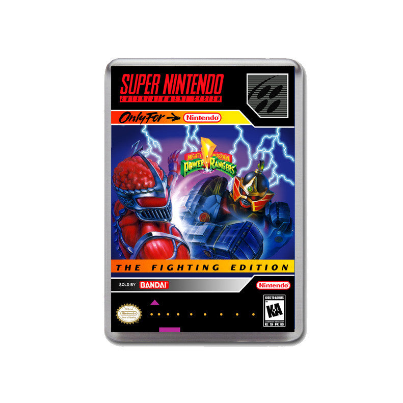 Mighty Morphin Power Rangers The Fightring Edition - SNES GAME inspired Retro Gaming Magnet