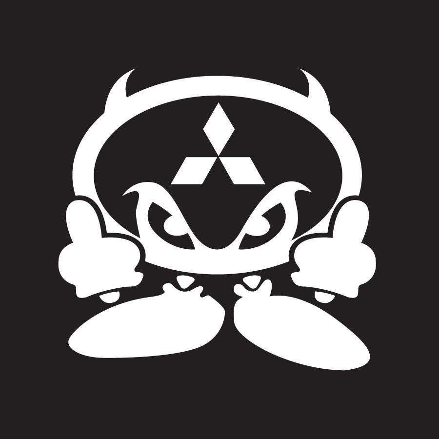 Mitsubishi Devil Novelty Vinyl Car Sticker