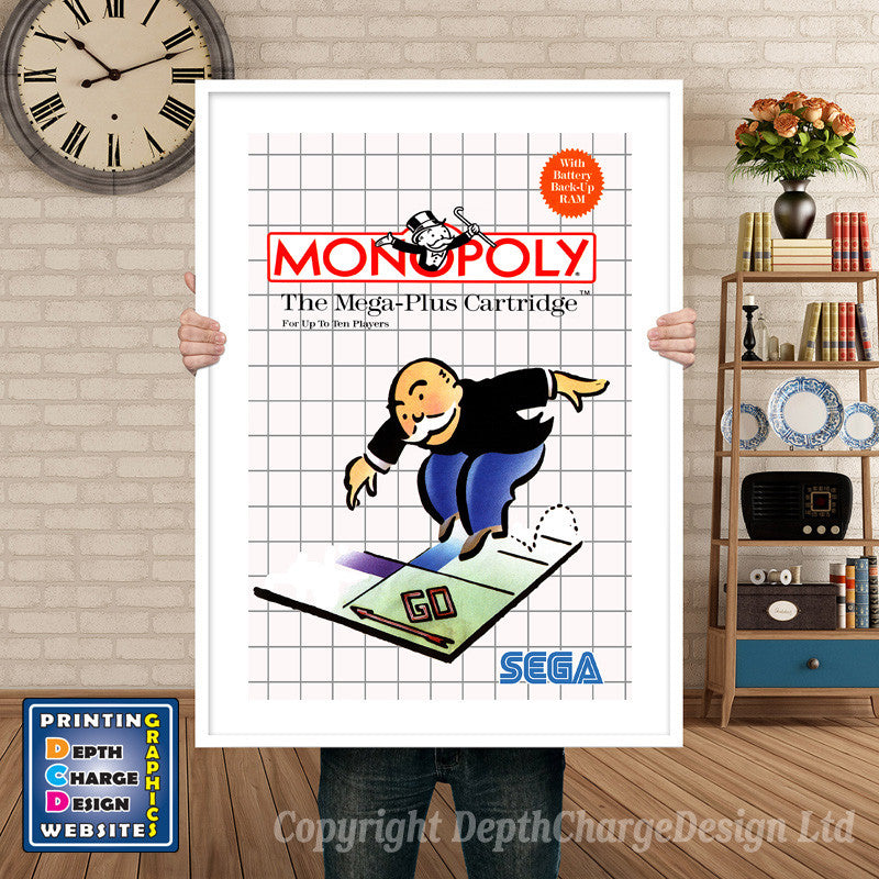 Monopoly Inspired Retro Gaming Poster A4 A3 A2 Or A1 – Monopoly Inspired Retro Gaming Poster