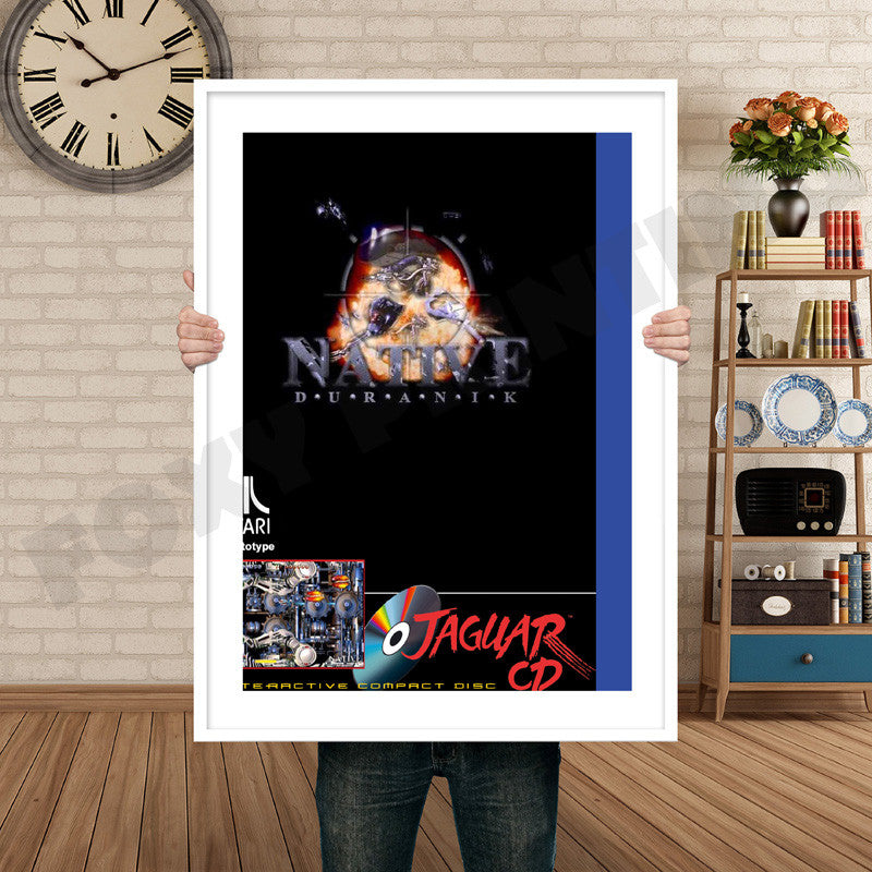 NATIVE JAGUAR CD Retro GAME INSPIRED THEME Nintendo NES Gaming A4 A3 A2 Or A1 Poster Art 142