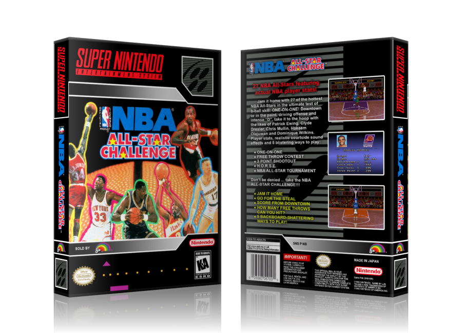 NBA All Star Challenge Replacement SNES REPLACEMENT Game Case Or Cover β SNES Replacement Game case product image 1
