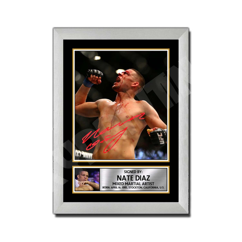 Nate Diaz Limited Edition MMA Wrestler Signed Print - MMA Wrestling