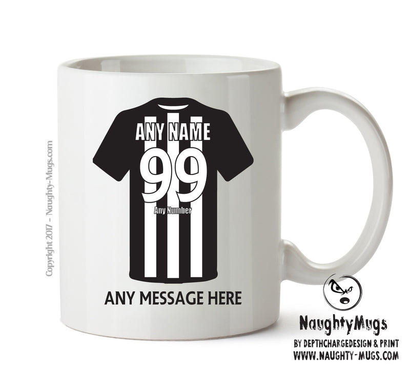 Newcastle United Football Team Mug - Personalised Birthday Age and Name