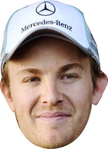 Nico Rosberg Face Mask – Fancy Dress Cardboard Costume Mask