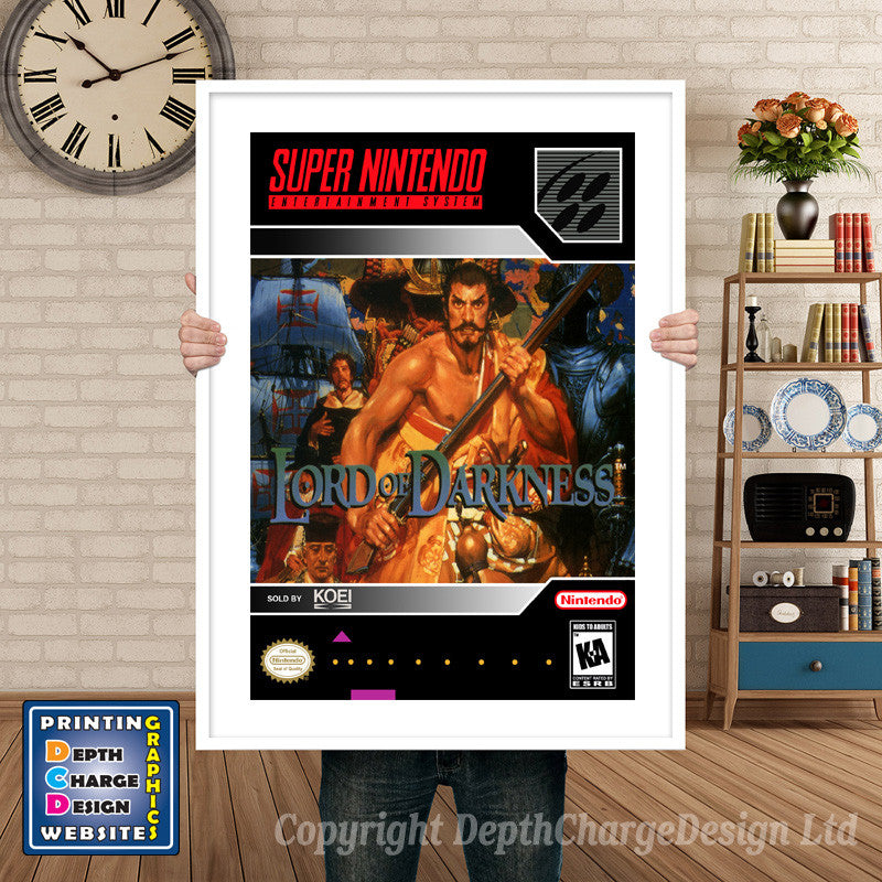 Nobunaga's Ambition 2 Lord Of Darknes Super Nintendo GAME INSPIRED THEME Retro Gaming Poster A4 A3 A2 Or A1
