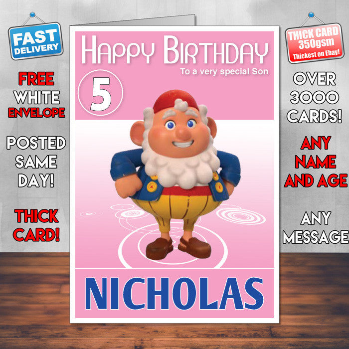 Noddy Toyland Detective 2 Style Theme Personalised Kidshows Birthday Card (SA) β Noddy Toyland Detective 2 Style Theme Personalised Kidshows Birthday Card