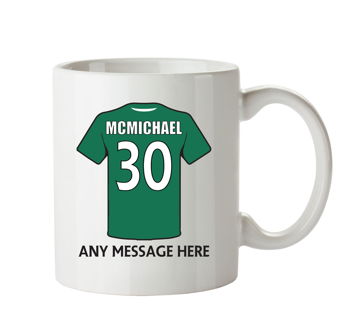 Northern Ireland Football Team Mug - Personalised Birthday Age and Name β printed mug product image 1