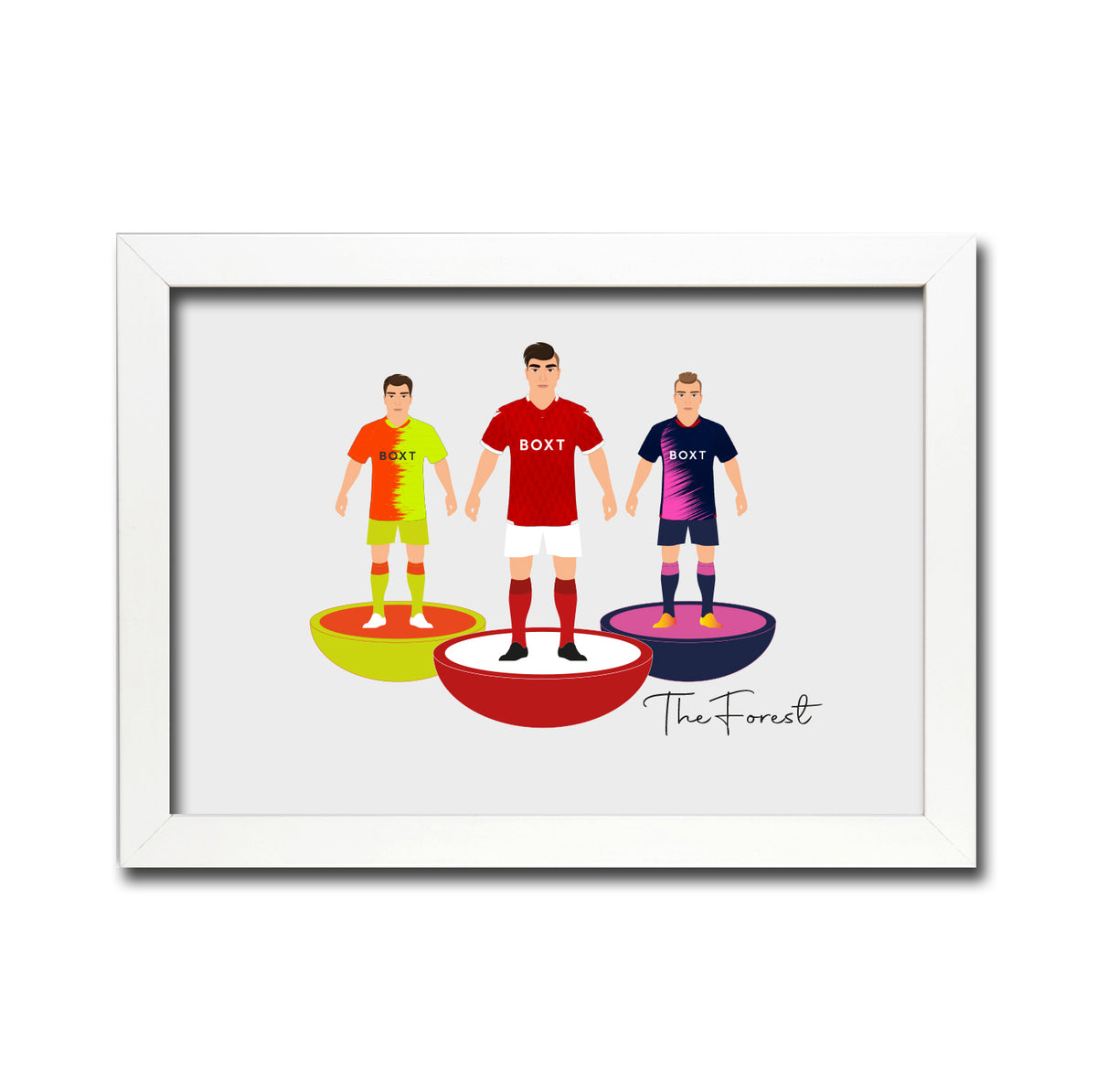 Nottingham Forest Fan Gift – Tiny Men Big Balls Football Poster – Nottingham Forest Fan Gift