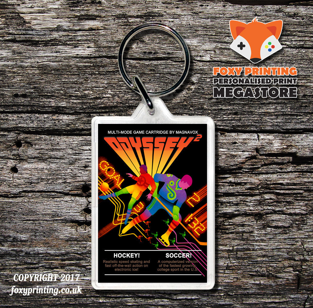 ODYSSEY 2 HOCKEY SOCCER Game Inspired Retro Gaming Keyring