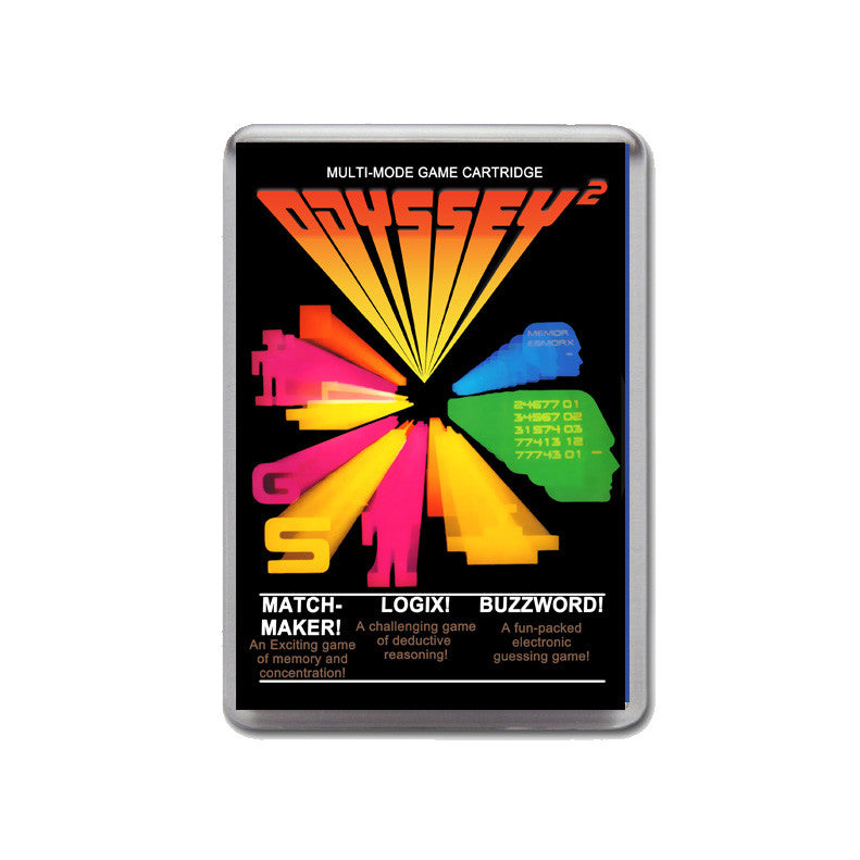 Odyssey 2 Matchmaker Logix Buzzword Game Inspired Retro Gaming Magnet
