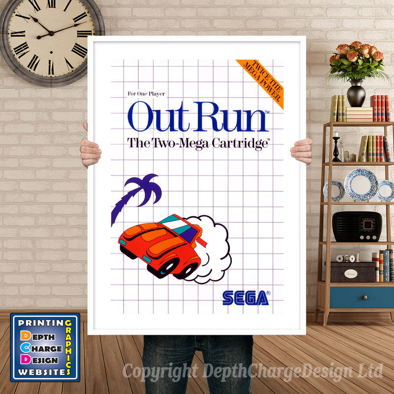 Outrun Inspired Retro Gaming Poster A4 A3 A2 Or A1 – Outrun Inspired Retro Gaming Poster
