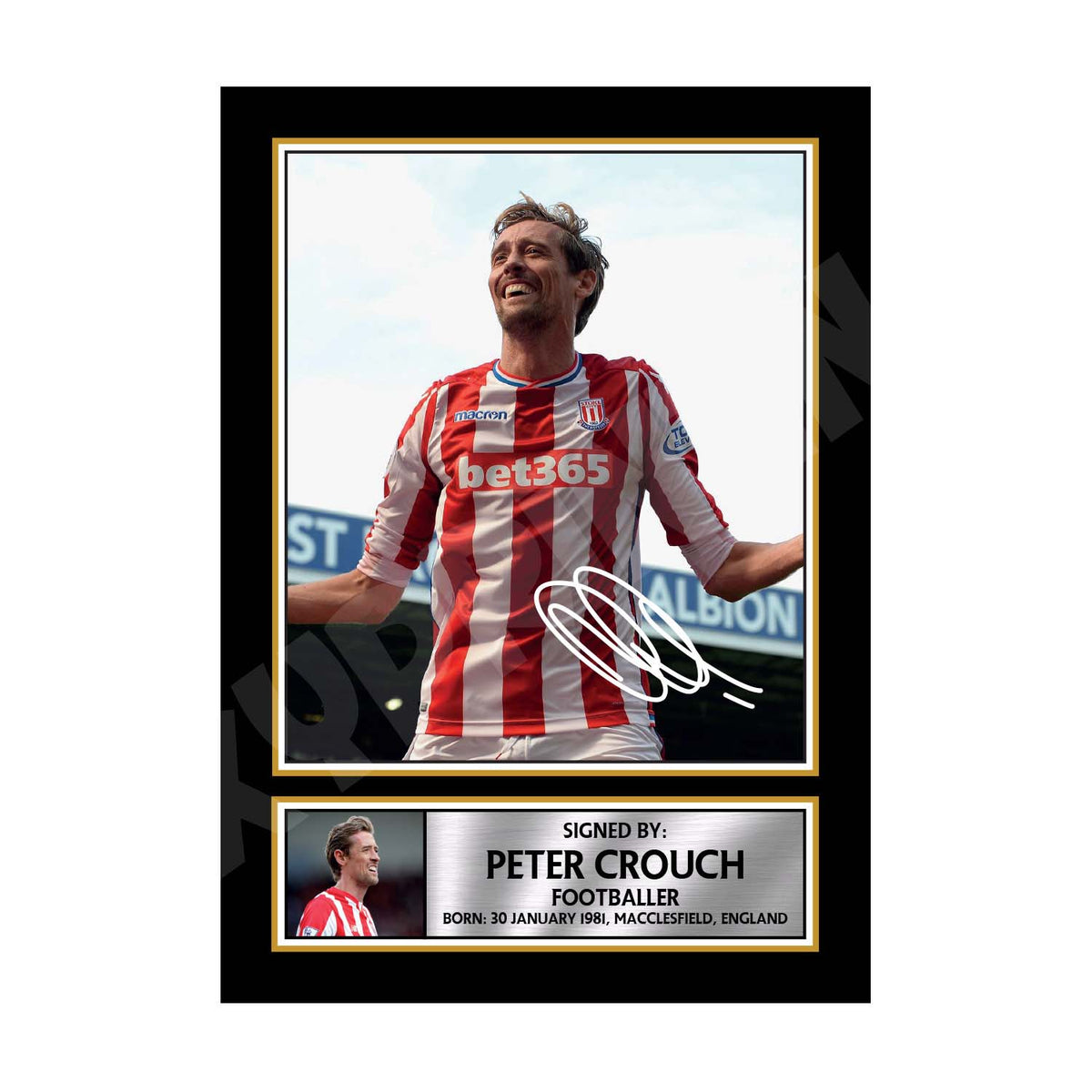 PETER CROUCH (1) Football Player Printed Signature Print – Peter Crouch Football Player Printed Signature Print – A1 Print Only