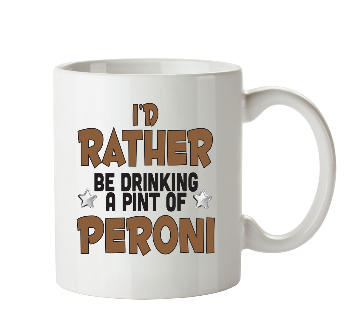 I'd Rather Be DRINKING A PINT OF PERONI Personalised ADULT OFFICE MUG – printed mug product image 1