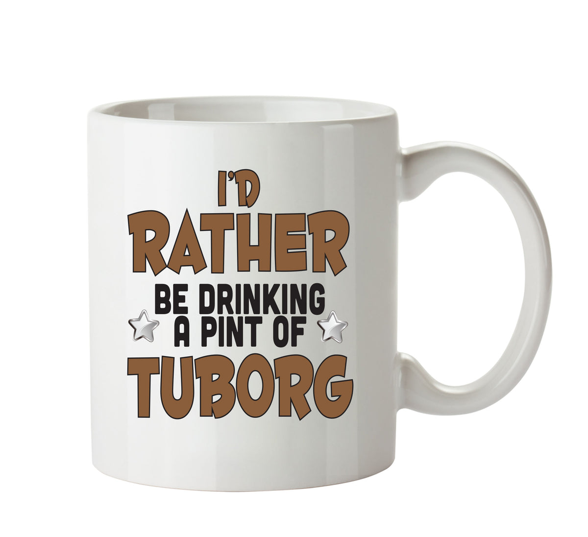 I'd Rather Be DRINKING A PINT OF TUBORG Personalised ADULT OFFICE MUG – printed mug product image 1
