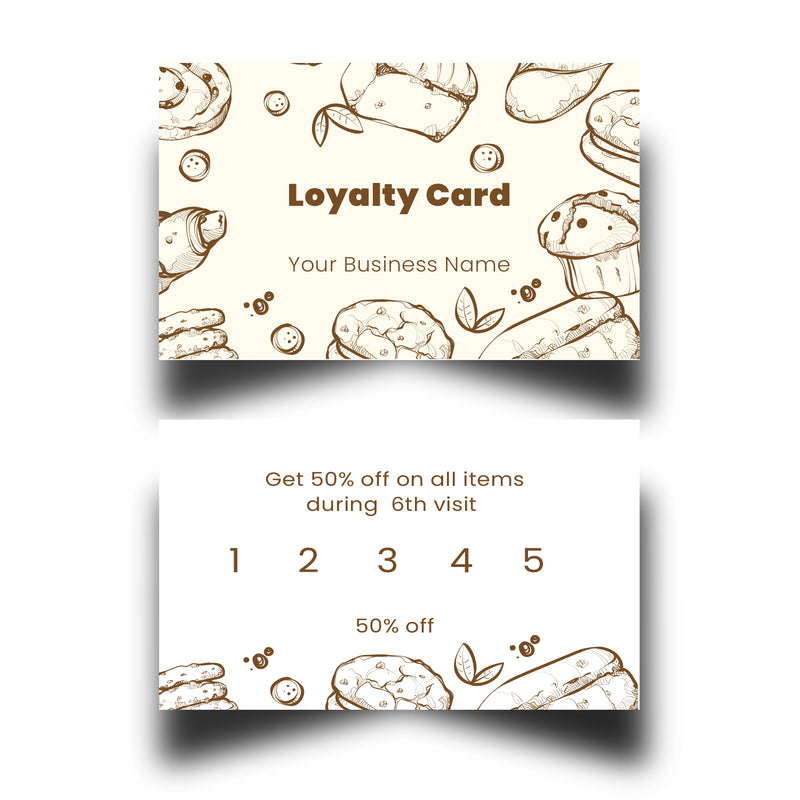 Personalised Bakers Shop Loyalty Cards 1