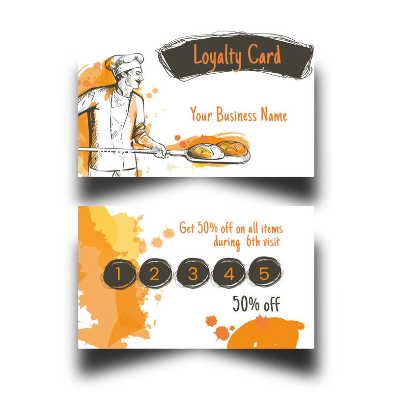 Personalised Bakers Shop Loyalty Cards 2