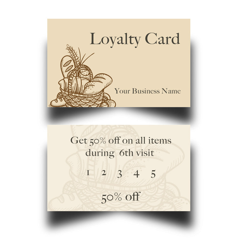 Personalised Bakers Shop Loyalty Cards 3