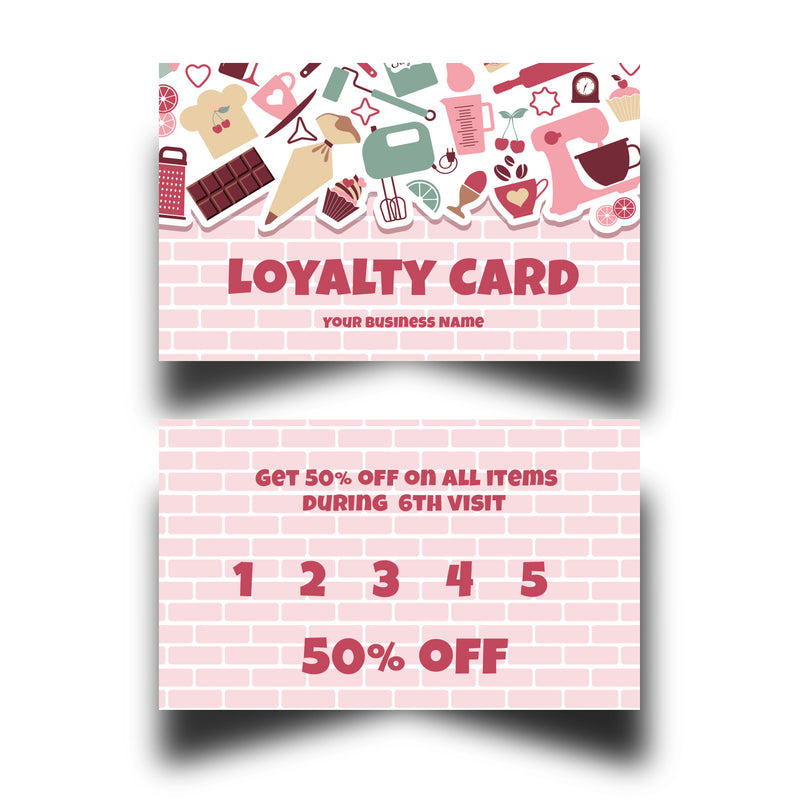 Personalised Bakers Shop Loyalty Cards 4