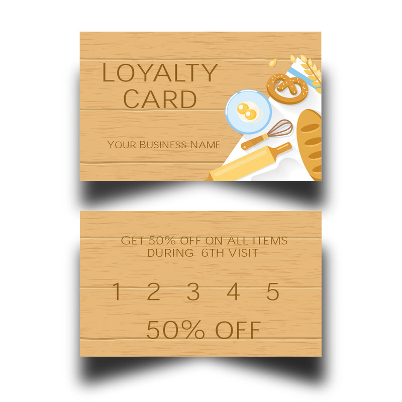 Personalised Bakers Shop Loyalty Cards 5