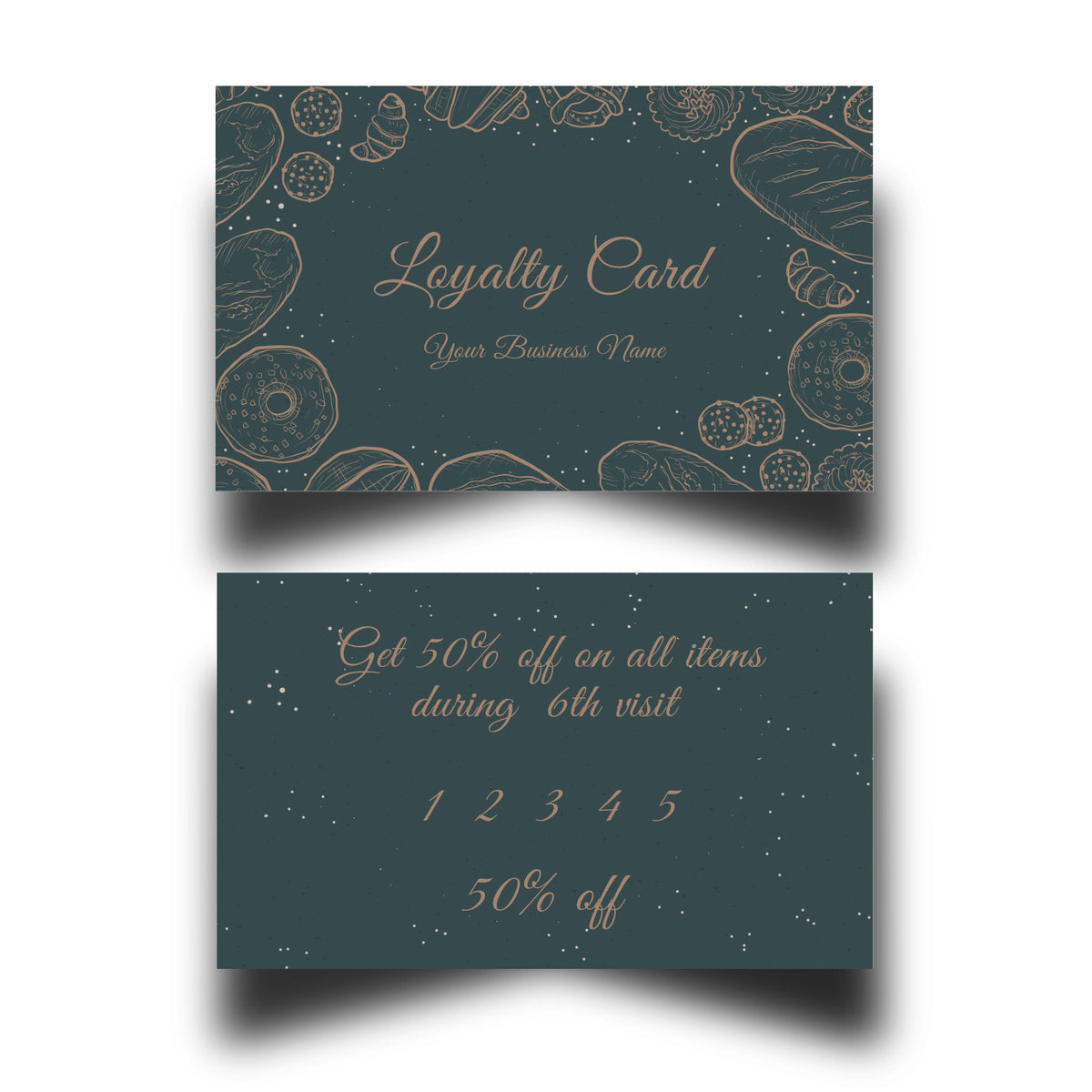 Personalised Bakers Shop Loyalty Cards 9