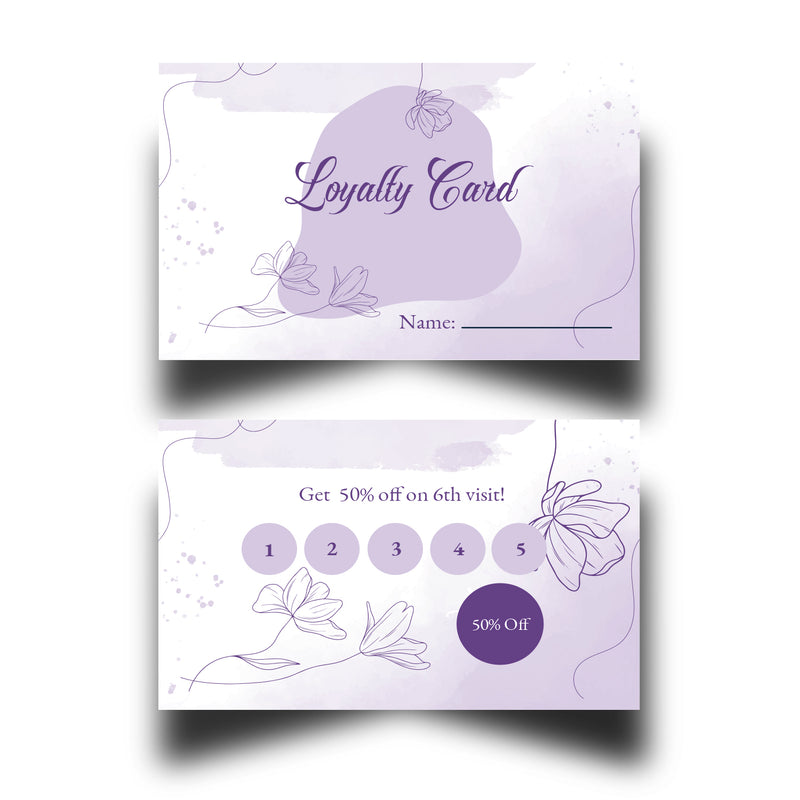 Personalised Salon Loyalty Cards 2