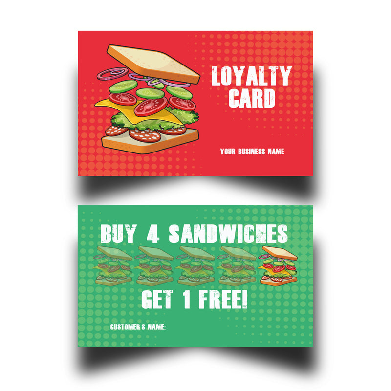 Personalised Sandwich Loyalty Cards 5