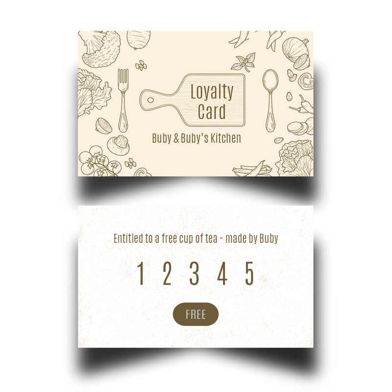 Personalised Cafe Loyalty Cards 1