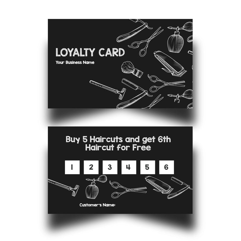Personalised Barber/Hairdresser Loyalty Cards 4