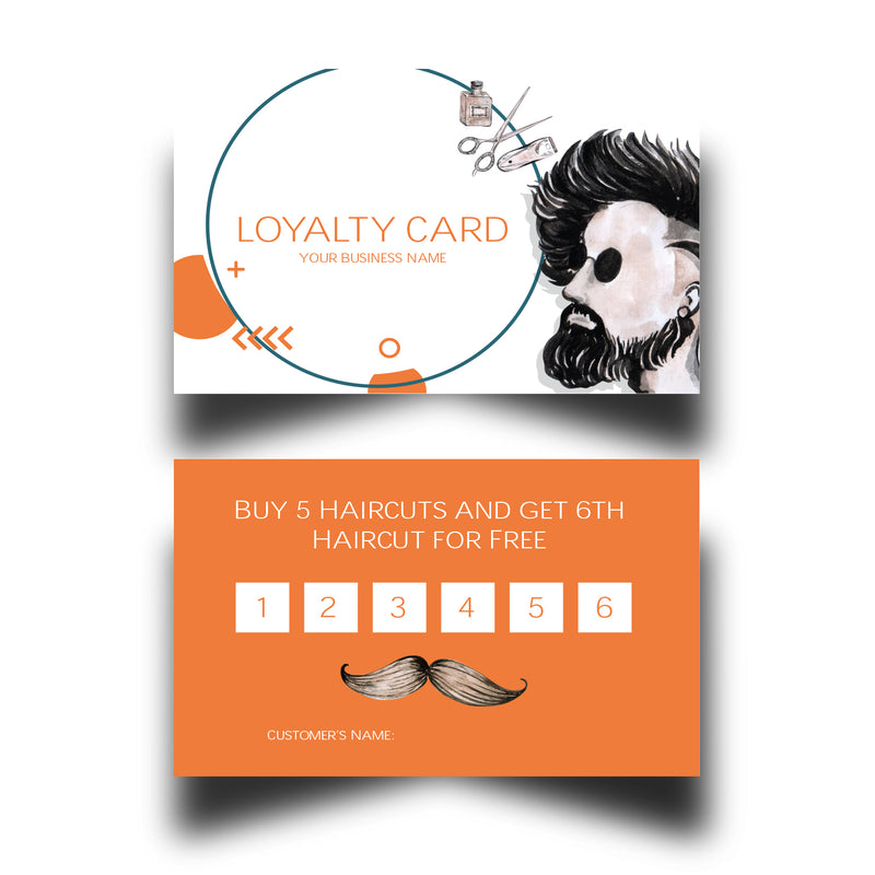 Personalised Barber/Hairdresser Loyalty Cards 5