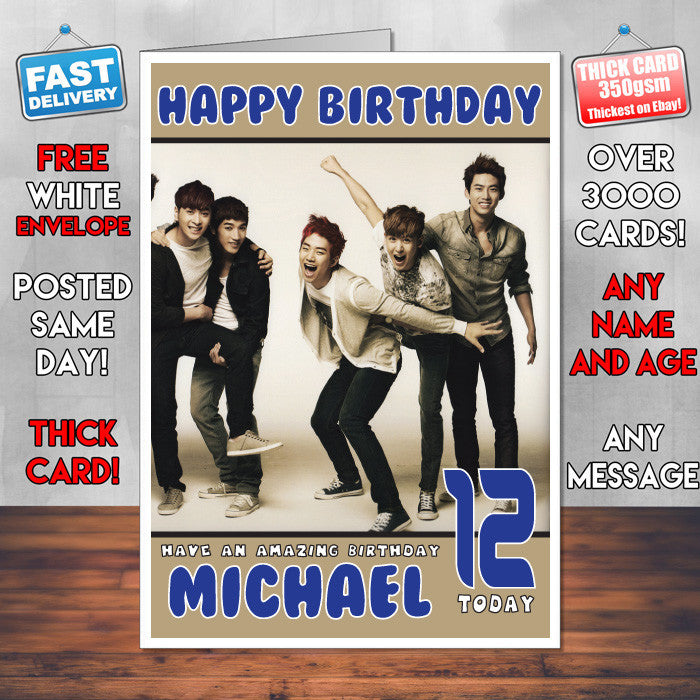 Personalised 2pm 2 INSPIRED THEME Music Birthday Card (SA)