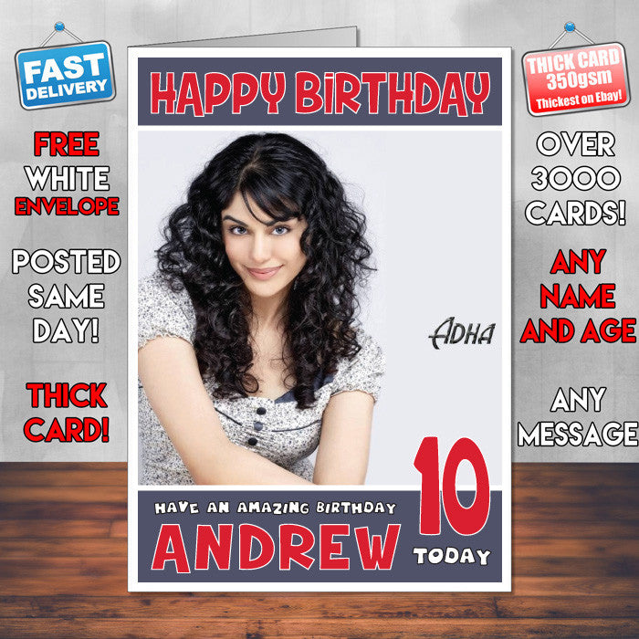 Personalised Adah Sharma 1 Bollywood Inspired Style Birthday Card (SA)