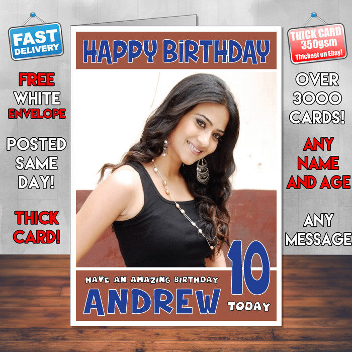 Personalised Aditi Sharma Bollywood Inspired Style Birthday Card (SA)