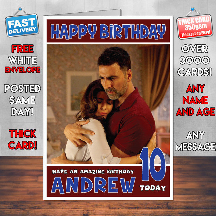 Personalised Airlift 2 Bollywood Inspired Style Birthday Card (SA)