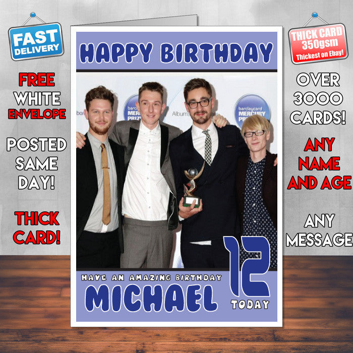 Personalised Alt J 2 INSPIRED THEME Music Birthday Card (SA)