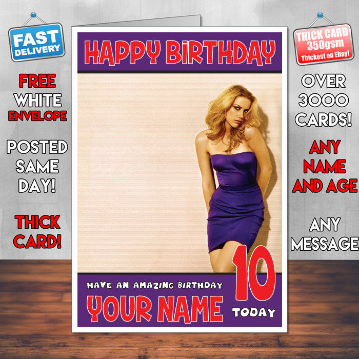 Personalised Amber Heard INSPIRED THEME Celebrity Birthday Card (SA) – Personalised Amber Heard Inspired Theme Celebrity Birthday Card