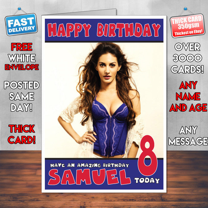Personalised Amyra Dastur 1 Bollywood Inspired Style Birthday Card (SA)