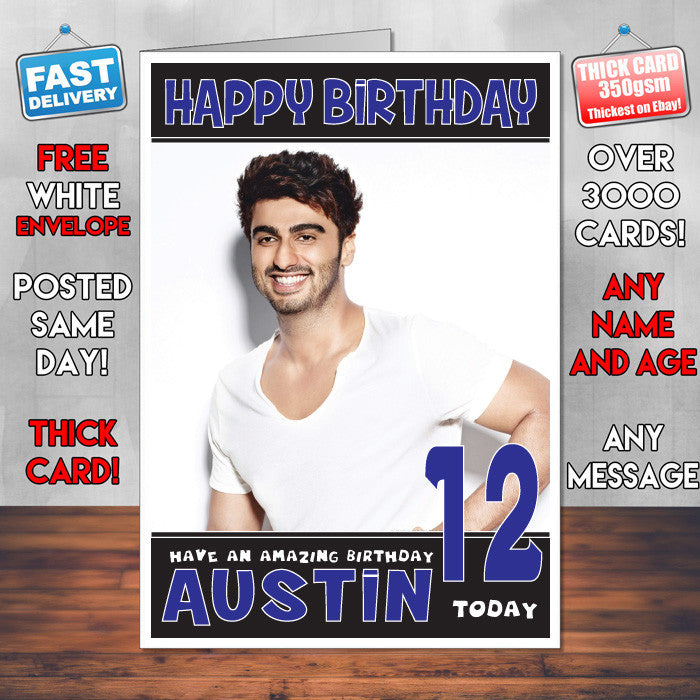 Personalised Arjun Kapoor INSPIRED THEME Celebrity Birthday Card (SA) β Personalised Arjun Kapoor Inspired Theme Celebrity Birthday Card